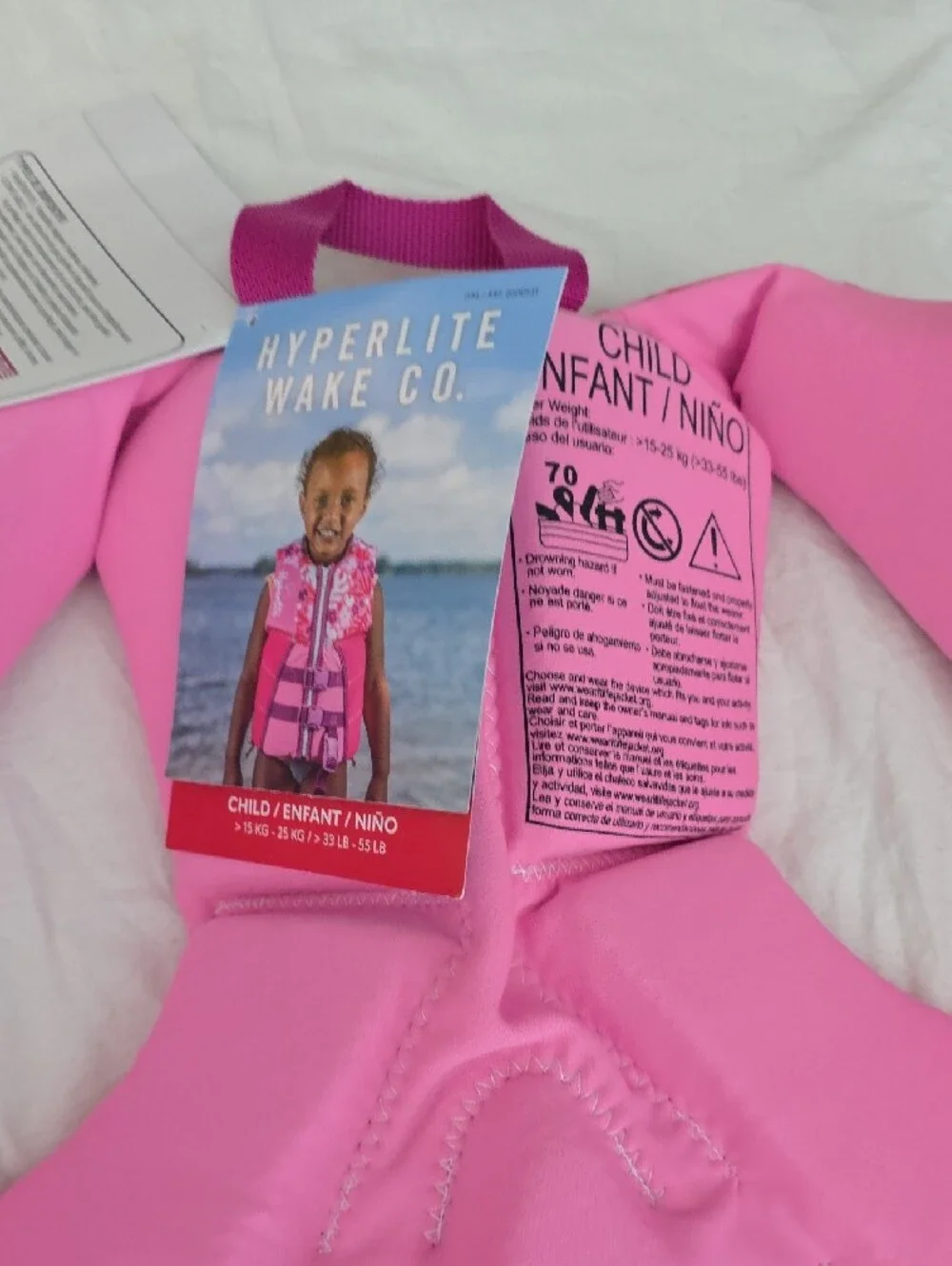 Hyperkate Kids Pink Floral Swim Vest with Secure Buckles